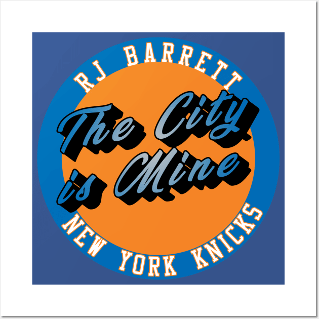 RJ Barrett New York Knicks Wall Art by IronLung Designs